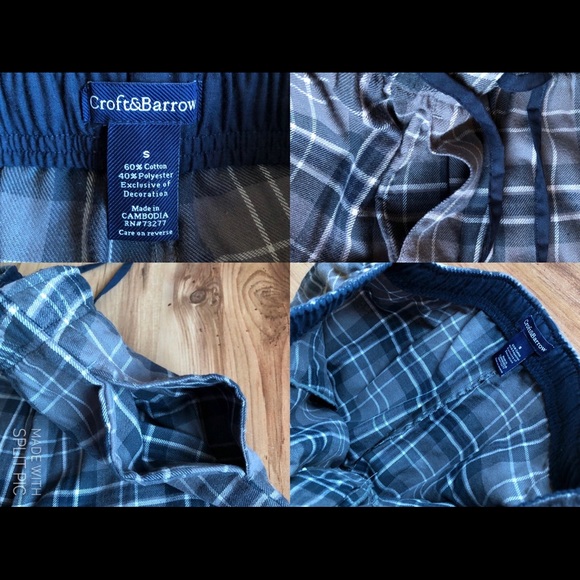 NEW CROFT & BARROW Lounge Pants Sleepwear Gray Small Men’s - Picture 4 of 12
